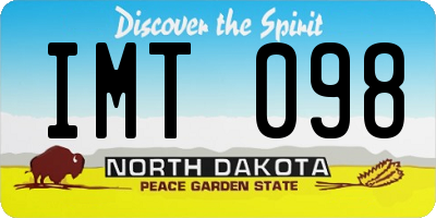 ND license plate IMT098