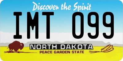 ND license plate IMT099