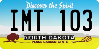 ND license plate IMT103