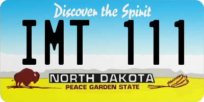 ND license plate IMT111