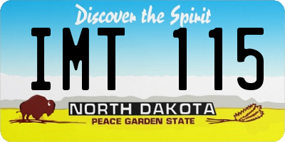 ND license plate IMT115