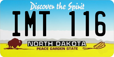 ND license plate IMT116