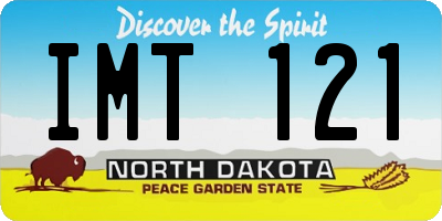 ND license plate IMT121