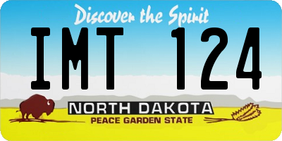 ND license plate IMT124