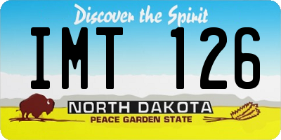 ND license plate IMT126