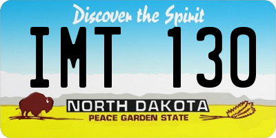 ND license plate IMT130