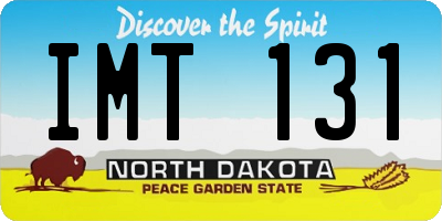 ND license plate IMT131