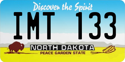 ND license plate IMT133