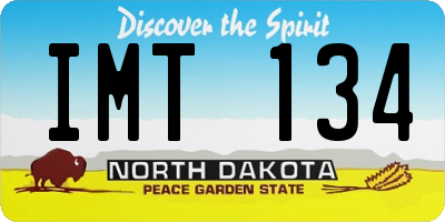 ND license plate IMT134