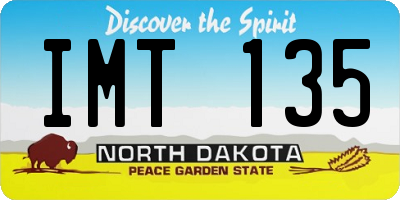 ND license plate IMT135