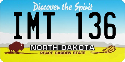ND license plate IMT136