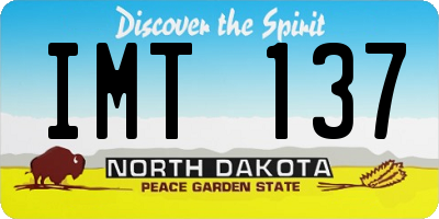 ND license plate IMT137