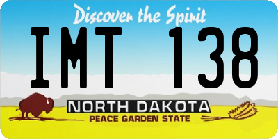 ND license plate IMT138
