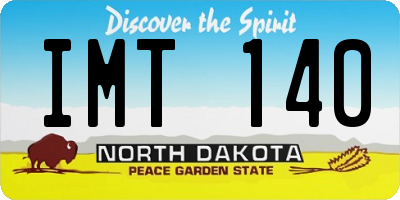 ND license plate IMT140
