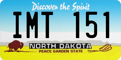 ND license plate IMT151