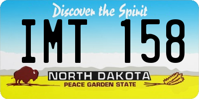 ND license plate IMT158