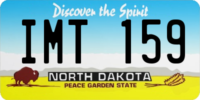 ND license plate IMT159
