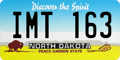 ND license plate IMT163