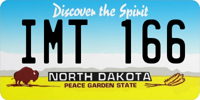 ND license plate IMT166