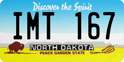 ND license plate IMT167