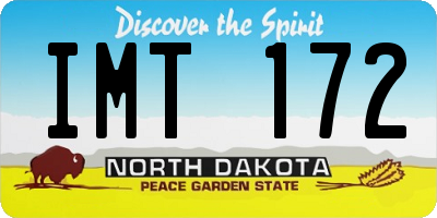 ND license plate IMT172