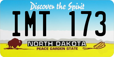 ND license plate IMT173
