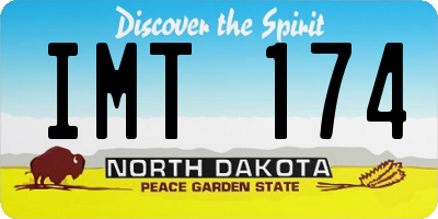 ND license plate IMT174