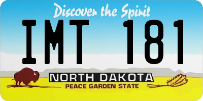ND license plate IMT181