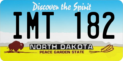 ND license plate IMT182