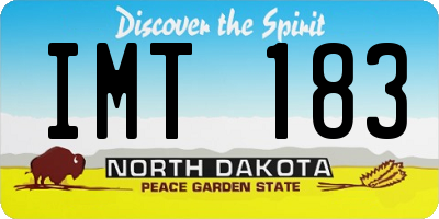 ND license plate IMT183