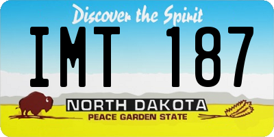 ND license plate IMT187