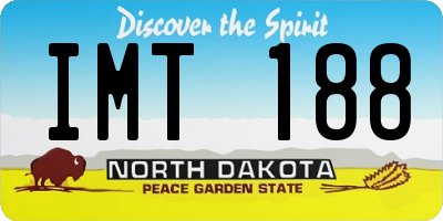 ND license plate IMT188