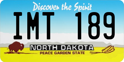 ND license plate IMT189