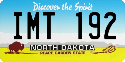 ND license plate IMT192