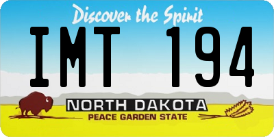 ND license plate IMT194