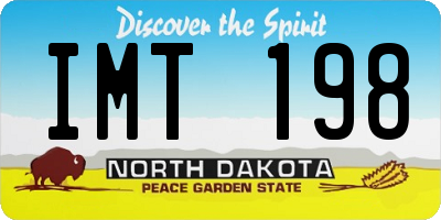 ND license plate IMT198
