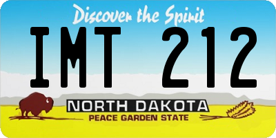 ND license plate IMT212