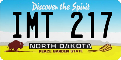 ND license plate IMT217