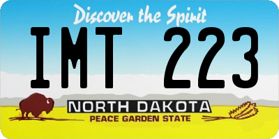 ND license plate IMT223