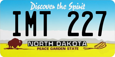 ND license plate IMT227