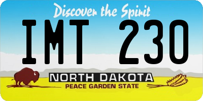 ND license plate IMT230