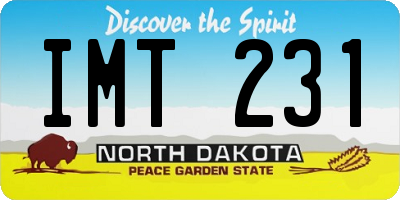 ND license plate IMT231