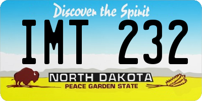 ND license plate IMT232