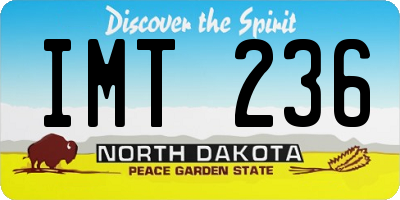ND license plate IMT236