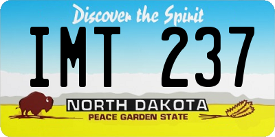 ND license plate IMT237