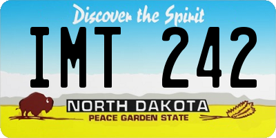 ND license plate IMT242