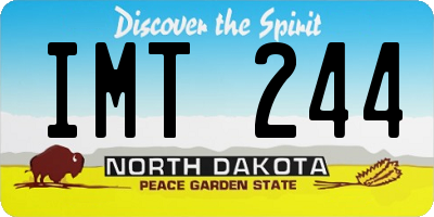 ND license plate IMT244
