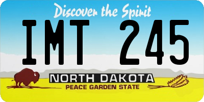 ND license plate IMT245