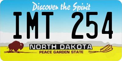 ND license plate IMT254