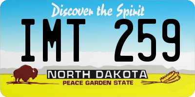 ND license plate IMT259
